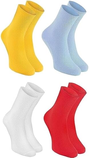 +4 Paia di calzini per diabetici da uomo e da donna in cotone senza elastico