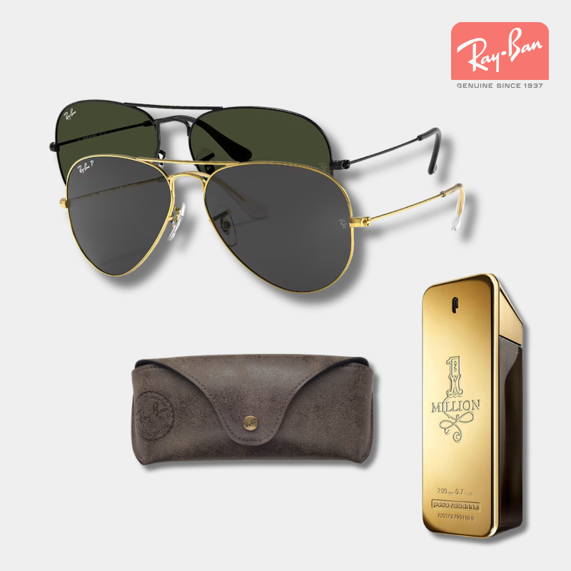 Paghi 1, prendi 2 Ray-Ban Aviator Classic + One Million 200ml - Solo oggi!